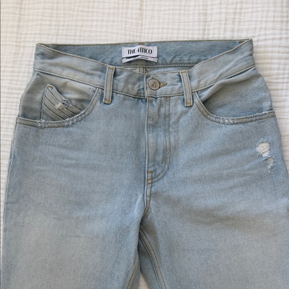 The Attico Sky Blue High Rise Jeans